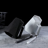 Home use diamond-shaped mouthwash cup, creative Nordic style, light luxury couple diamond toothbrush cup with handle.