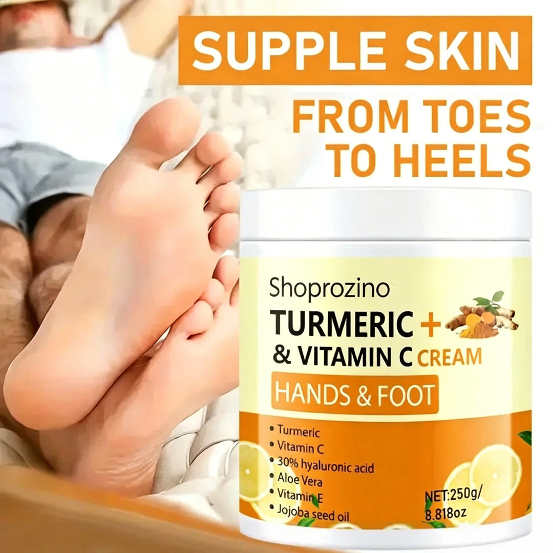 SHOPROZINO™ Hand and Foot Cream Turmeric & Vitamin C-250g – Hypoallergenic