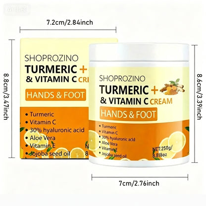 SHOPROZINO™ Hand and Foot Cream Turmeric & Vitamin C-250g – Hypoallergenic