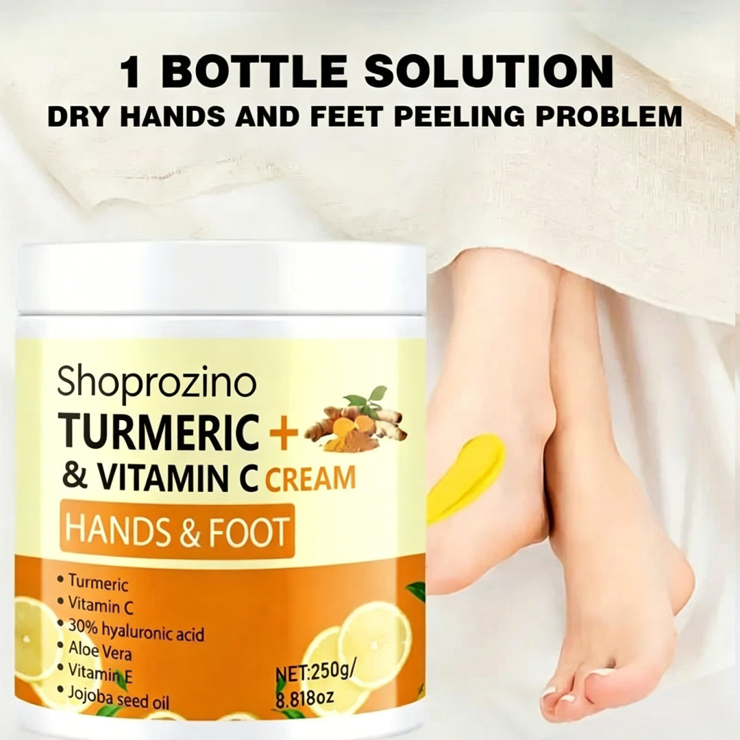 SHOPROZINO™ Hand and Foot Cream Turmeric & Vitamin C-250g – Hypoallergenic