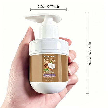 SHOPROZINO Coconut Hair Removal Cream – Fast-Acting, Hypoallergenic Formula for Lips, Legs, Arms & Underarms