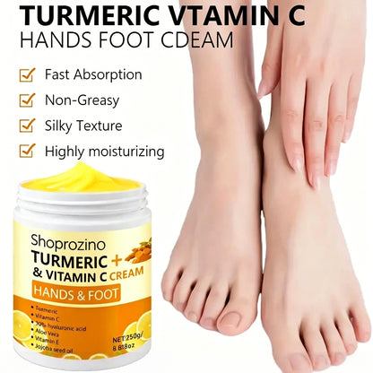 SHOPROZINO™ Hand and Foot Cream Turmeric & Vitamin C-250g – Hypoallergenic