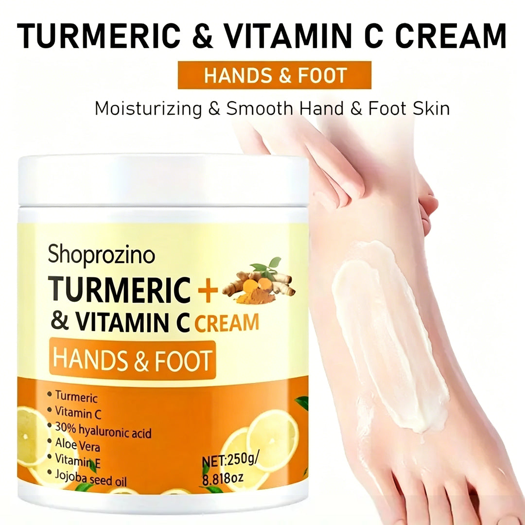 SHOPROZINO™ Hand and Foot Cream Turmeric & Vitamin C-250g – Hypoallergenic