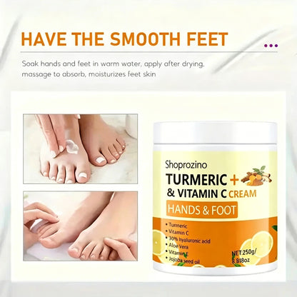 SHOPROZINO™ Hand and Foot Cream Turmeric & Vitamin C-250g – Hypoallergenic