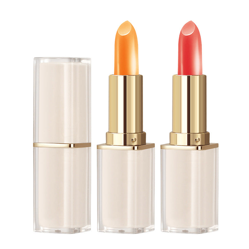 Carotene color-changing lip balm, moisturizing, temperature-sensitive lipstick, non-sticky, long-lasting, and prevents dryness