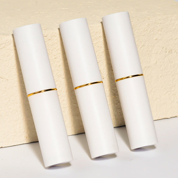 White tube lip gloss with rich, silky, lightweight matte color
