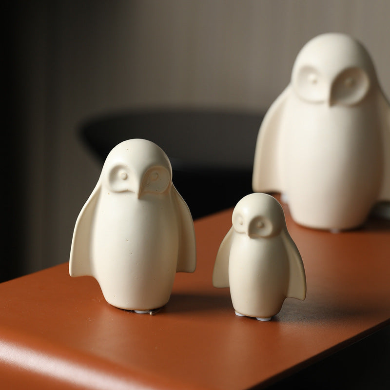 Creative American Modern Ceramic Owl Desktop Ornament Home Decor