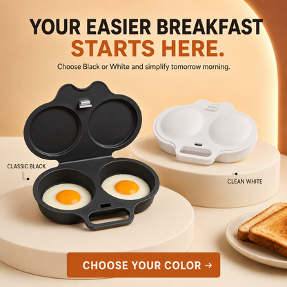 Black and white 2-Egg Microwave Poacher color options