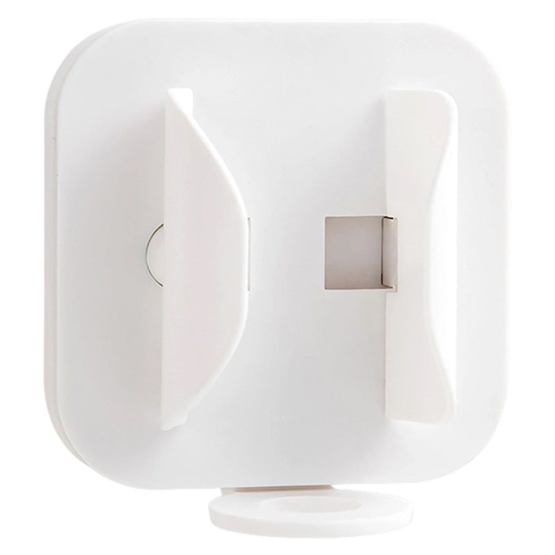 Wall-mounted gravity-sensor electric toothbrush holder, no drilling required, multi-functional toothpaste and comb holder for bathroom use.