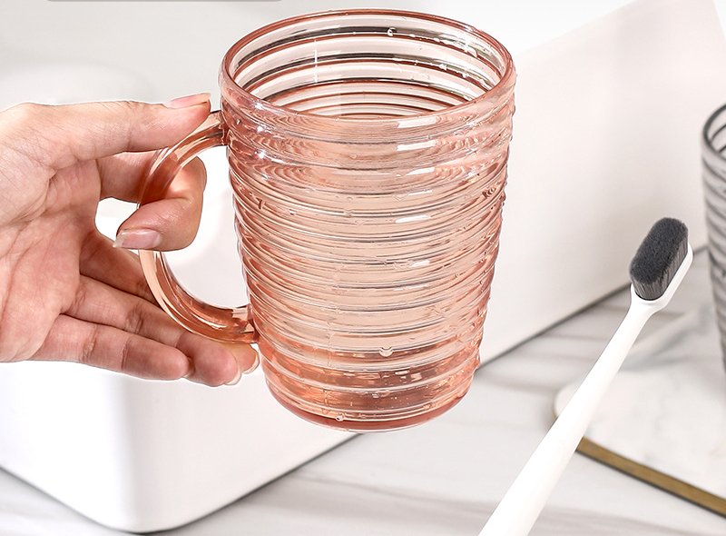 Striped mouthwash cup, household toothbrush cup, wash cup, high-end couple toothbrush cup, toothpaste, tooth mug, toothbrush wash cup, couple style